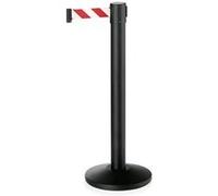 Poteau de barrage en Acier Inoxydable rouge et blanc raya L 5000 mm H 915 mm Diamètre 345 mm Was Germany Blanc G
