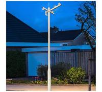 Poteau de caméra de sécurité en métal robuste, support de caméra de surveillance pour lampadaires solaires extérieurs, parking, allée, jardin, cour