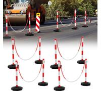 Poteau de délimitation Hengda 8X Bandes de délimitation Poteaux d'avertissement Balises de délimitation à bétonner Borne Poteau à chaîne 1,4m