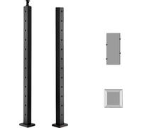 Poteau de garde-corps pour câbles, trous prépercés en forme de L, acier inoxydable durable, type I