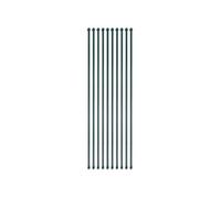 vidaXL Tiges de plantation 10 pcs métal 1,5 m Vert antirouille et hydrofuge