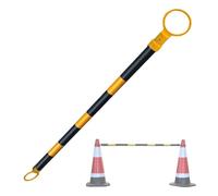 Poteau de sécurité télescopique - Cône de signalisation réfléchissant rétractable, Dispositif de contrôle des foules de 1,2 à 2 m, Jaune et Noir pour Une visibilité optimale, idéal pour Les