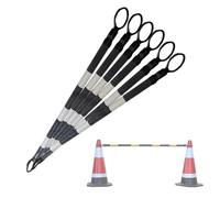 Poteau de sécurité télescopique - Ensemble de 6 cônes de signalisation réfléchissants réglables de 1,2 à 2 m, Multicolores, pour la Gestion des foules et Une visibilité Accrue Lors d'événeme