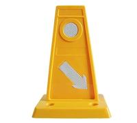 Poteau De Signalisation Routière Réfléchissant En Forme De Flèche | Marqueur De Délimitation Routière Flexible En TPU, Pour Autoroutes, Parkings Et Chantiers Routiers(Yellow)