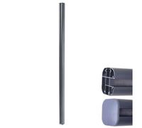 Poteau En Aluminium Pour Clôture Sarthe En Wpc, Pilier, Système De Connexion 1,86 Gris Gris