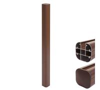 Poteau En Aluminium Sarthe Clôture Wpc, Poteau Pilier, Système Enfichable 98cm, Brun Marron