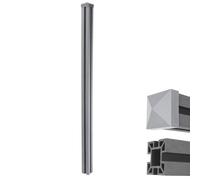 Poteau En Wpc Pour Clôture Sarthe En Wpc, Pilier, Système De Connexion 1,88 Gris Gris