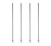 Poteau Guirlande Lumineuse 3m,Mât Extérieur Suspension 4 Pièces pour Jardin