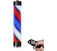Poteau Lumineux LED Rotatif For Barbier, Applique Murale D'extérieur, Enseigne De Barbier Étanche Avec Bandes Lumineuses, Semi-circulaire, Étanche, Économie D'énergie, Télécommande(Black,125cm)
