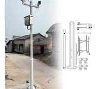 Poteau pour caméra de sécurité - Kit de montage pour poteau de caméra de sécurité, support et trépied robustes en acier galvanisé pour la surveillance extérieure dans les usines et les villa