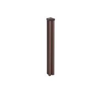 Poteau Wpc Sarthe-Clôture Wpc, Poteau Pilier, Système Enfichable 98cm, Brun Marron