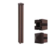 Poteau Wpc Sarthe-Clôture Wpc, Poteau Pilier, Système Enfichable 98cm, Brun Marron