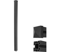 Poteau WPC Sarthe-WPC-Clôture, poteau de pilier, système d'assemblage 1,88m ~ anthracite