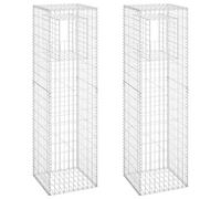 Poteaux à panier de gabion 2 pcs 50x50x180 cm Fer