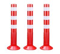 Poteaux de barrière de stationnement en plastique de 75 cm de haut...(Red,3pcs)