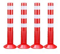 Poteaux de barrière de stationnement en plastique de 75 cm de haut...(Red,4pcs)