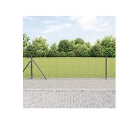 vidaXL Poteaux de clôture 13 pièces avec base en béton Gris