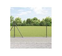 Vidaxl Poteaux De Clôture Avec Plaques De Base 7 Pièces Ø32mm 90cm En Acier Galvanisé
