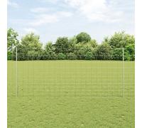 Poteaux De Clôture Vidaxl 22 Pcs U-Channel 140 Cm Acier Galvanisé, Clôture De Champ Vidaxl 1.4x50 M Acier Galvanisé