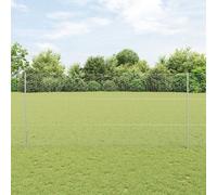 Poteaux De Clôture Vidaxl 22 Pcs U-Channel 140 Cm Acier Galvanisé, Clôture Hexagonale Vidaxl 1,4x50 M Acier Galvanisé