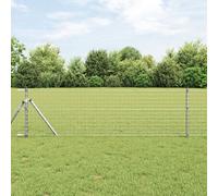 Poteaux De Clôture Vidaxl 26 Pcs Ø32 Mm 100 Cm En Acier Galvanisé