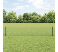 Poteaux De Clôture Vidaxl 5 Pcs U-Channel Vert 40 Cm Acier, Clôture Hexagonale Vidaxl Verte 0,4x10 M Acier