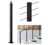 Poteaux de garde-corps, dimensions 1067 x 100 x 100 mm, en acier inoxydable, pour balcons et terrasses