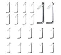 Poteaux de montage - Fixations d'angle en acier - Échafaudages renforcés - Système de fixation rapide sans outil - 20 pièces - Argent