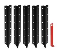 Poteaux pour la réparation de clôture, kit de support en acier résistant pour bois incliné ou cassé, fixation pour poteaux de clôture en métal de 41,9 cm pour jardin