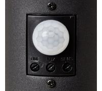 Potelet Extérieur avec Détecteur de Mouvement DODY E27, Noir, IP44, Métal/Plastique