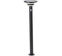 Poteau extérieur - BRILLIANT - GARVINA - LED et solaire - détecteur de mouvement - inox et plastique - 4 W - noir