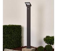 Potelet LED Marius avec capteur, 100 cm Lucande, noir, Aluminium, Moderne