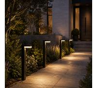 Lumisky Balise solaire à fixer ou planter LED blanc chaud avec détecteur de mouvement CENOVA TALL H50cm