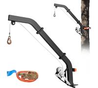 Potence pour gibier - Dispositif de levage pour montage sur arbre - Capacité de charge 160 kg - Avec sangle à cliquet - Pour dépouiller, nettoyer et suspendre le gibier - Dimensions 120 x 31 x 13 cm -