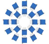 Potentiomètre Préréglé 3296w 10k à Montage Pcb Multi Tours | Réglage de Précision, Compatible Soudure à Refusion la Vague, Corps Plastique Métal