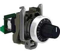 Potentiomètre Schneider Electric, ensemble complet, Harmony XB4, métal, 22 mm, noir, résistance 470 kΩ XB4BD912R470K