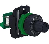 Potentiomètre Schneider Electric, ensemble complet, Harmony XB5, plastique, noir, 22 mm, résistance 470 kΩ XB5AD912R470K