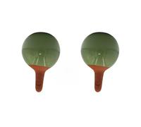 Poterie Lutton | Duo Ollas à Planter 25 cl Vert Pistache | Oyas en Terre Cuite Émaillée | Arrosage Automatique Naturel pour Plantes d’Intérieur | Système d’Irrigation Écologique | Fabrication Artisana