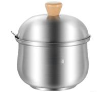 Pots à épices hermétiques en acier inoxydable 316L - Bouteilles d'assaisonnement avec couvercle en bois - Organiseur de cuisine - 800 ml (250 ml)