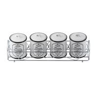 Pots à épices - MAESTRO - MR-20030-04CS - Céramique - Support en acier chromé - 4x 200ml