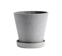 HAY Pot HAY Flowerpot with saucer M 14 cm Gris