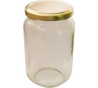 Le Parfait 4036 T.O. Pot à Miel avec Couvercle Verre Transparent/Doré 750 ML 63 mm Lot de 6