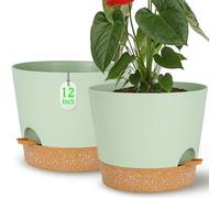 Pots à plantes Sun-E, pots à plantes confiants Trou de drainage, 30,5 + cm, fleur en plastique vert Toutes les plantes d'intérieur, violettes africaines, fleurs, K