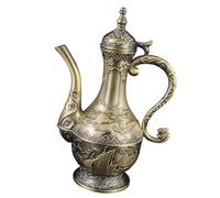 Pots à vin et verres ornés en alliage de zinc, récipient de service vintage gravé en métal pour la maison, le divertissement et la décoration de banquet, verres de cérémonie, pichet ornés de pots à