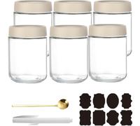 Pots de chats de nuit - pots de petit déjeuner - Préparation des repas - Design sans lek - 500ML 6 Pcs - Blanc