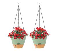Pots de Fleurs à arrosage Automatique | avec Panier décoratif à chaîne | Jardinière Murale pour d'intérieur - pour Mur, Jardin, Cour, Cuisine, Jardin, Balcon, intérieur ou extérieur, Maison