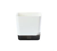 Pots de fleurs d'intérieur rectangulaires en plastique avec trous de drainage et plateau pour herbes, fleurs, légumes, décoration de cuisine ou de salon (petite taille)