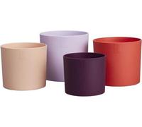 Pots de fleurs Elho Lex Pott Set 15 cm, Violet Rouge Rose Violet, 100% Recyclé, Intérieur