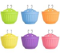 Pots de fleurs muraux en résine colorés, à suspendre verticalement, pour le balcon