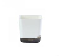 Pots de fleurs rectangulaires à auto-arrosage avec plateaux - En plastique - Avec trous de drainage - Pour rebord de fenêtre, décoration de jardin (taille moyenne)